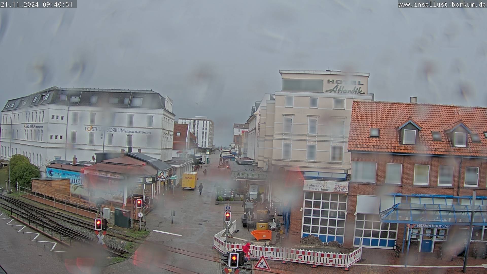 Webcam Borkum der Bismarckstraße zum Strand